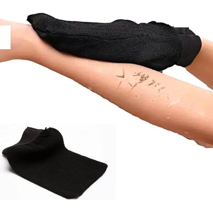 Exfoliating Glove for Body, Deep Exfoliating Mitt for Dead Skin Removal, Moroccan Bath Exfoliating Gloves for Shower or Bath, Reusable Body Scrub Glove for Smooth Skin (one size, 2, Count) - Image 5
